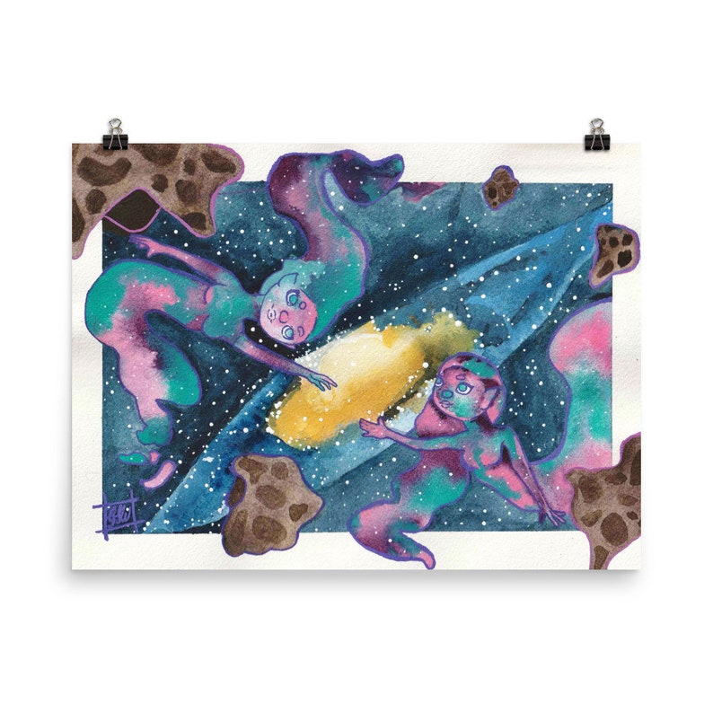 Galaxies Collide Print