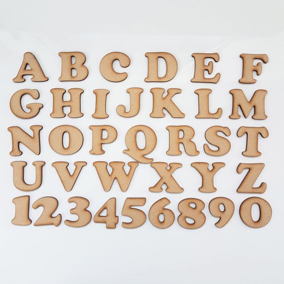 Wooden letters Made from MDF Hand made-PAINTING AVAILABLE-5 sizes Ravie 