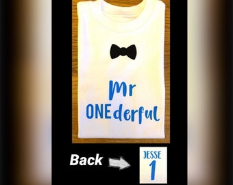 Primera camiseta de cumpleaños - mr onederful - 1ra camiseta de cumpleaños - chicos una camiseta - Soy uno top - Camiseta de cumpleaños - cumpleaños personalizado