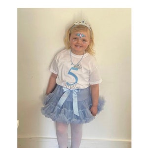 birthday tshirt - 5th - 5 years old - fifth birthday name age crown glitter vest - personalised - birthday five - I am 5 - age name tee