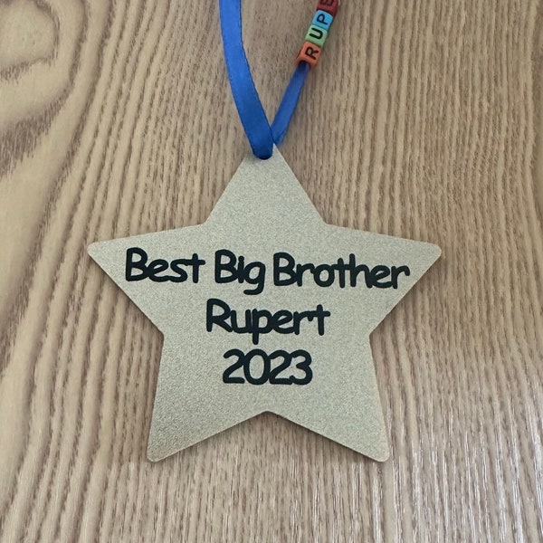 Big brother medal - big sister award  - sibling new baby gift- best big brother - best big sister