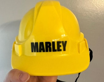 Casque personnalisé pour enfants - tenue de chantier pour garçons - chapeau de constructeurs pour filles - tenue de chantier - casque pour bébé - casque pour garçons