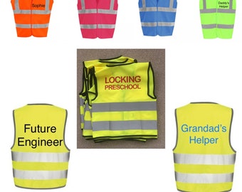 Kids high vis vest - construction kids fancy dress - construction costume