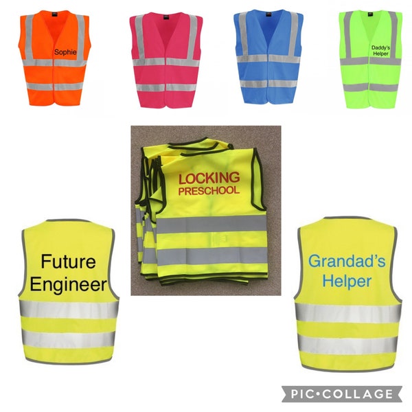 Kids high vis vest - construction kids fancy dress - construction costume