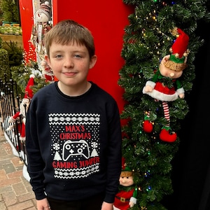 Weihnachts-Gaming-Pullover - Kinder oder Erwachsene Weihnachtspullover - Sweatshirt - Gamer - Gaming-Weihnachtspullover - Familien-Weihnachtspullover