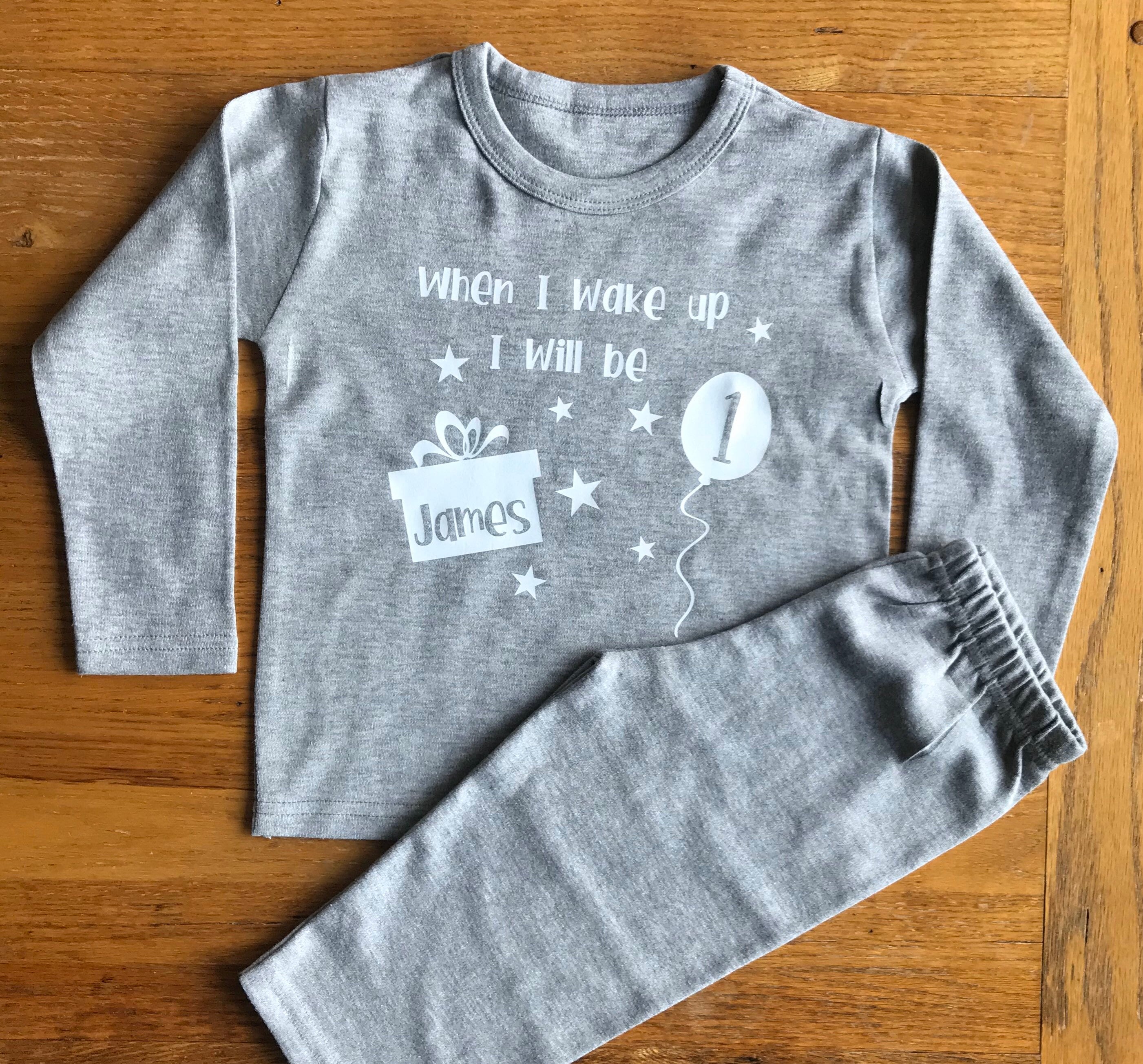 First birthday pjs when I wake up I will be 1 pyjamas Etsy