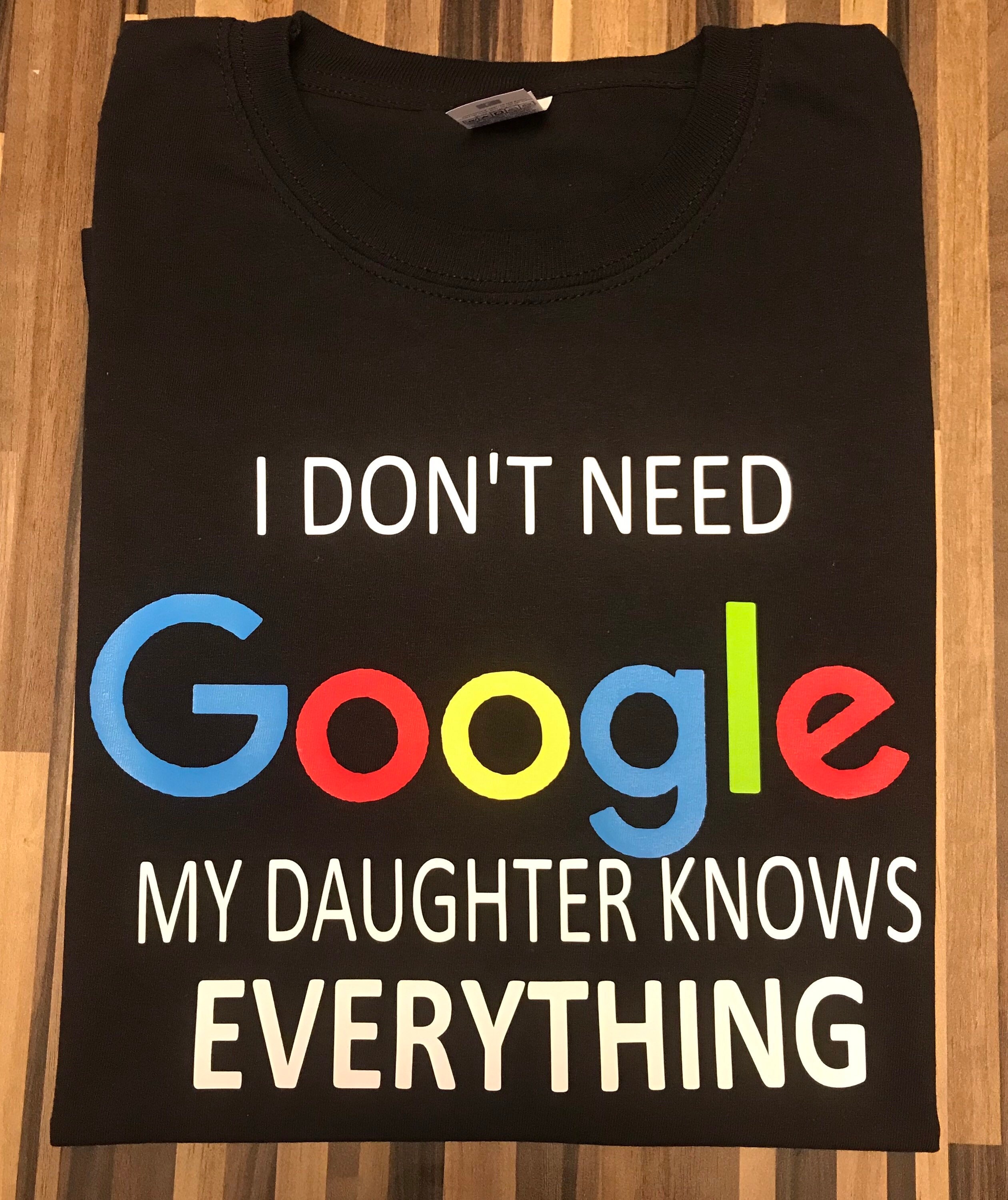 Image of Daughter Knows Everything Tshirt - Novelty Fad Dad Gift Fathers Day Christmas