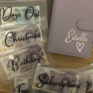 Budget ring binder - A6 personalised savings planner - cash stuffing folder - organiser - financial binder - cash envelopes - tracker