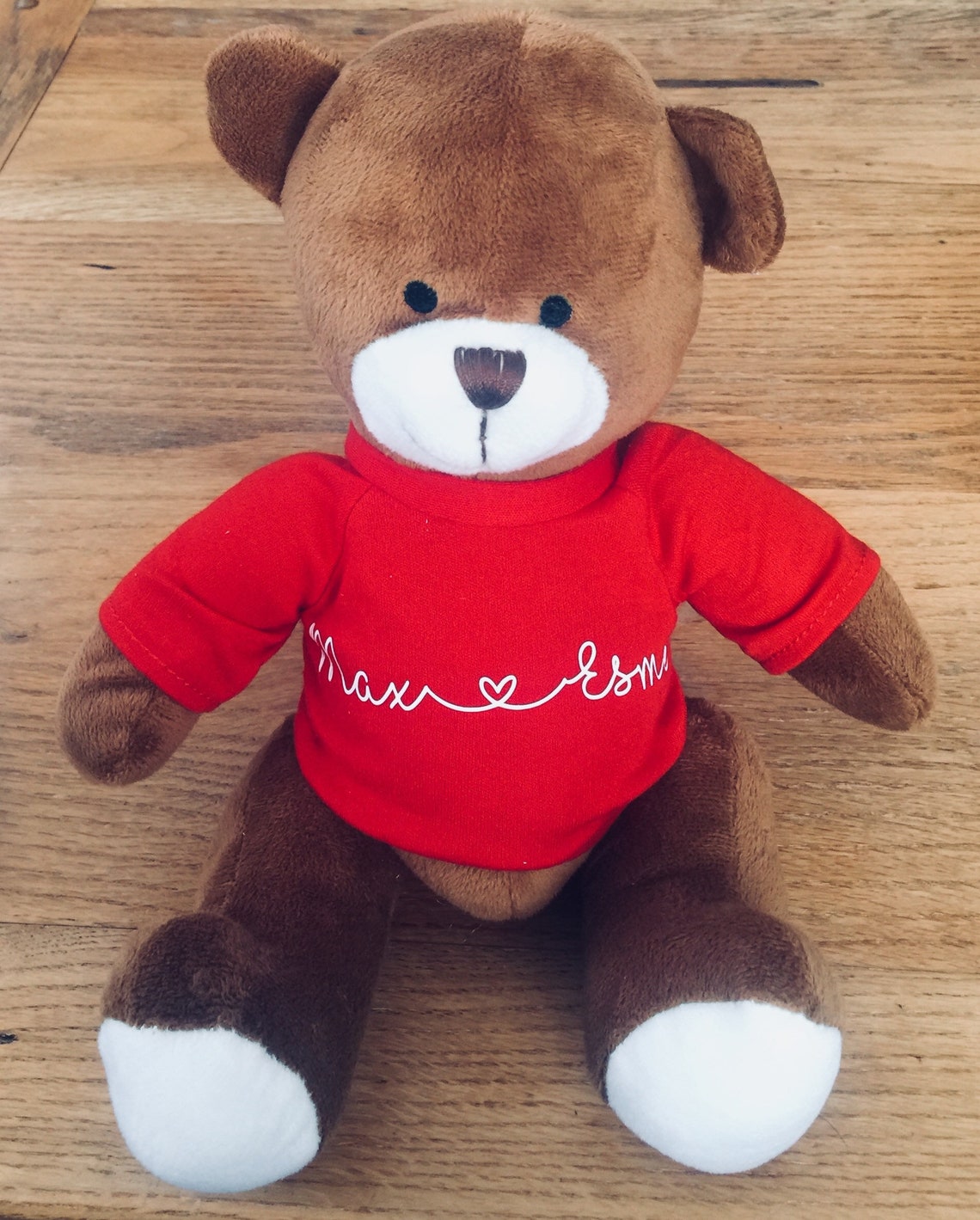 Teddy bear with personalised tshirt personalised teddy | Etsy