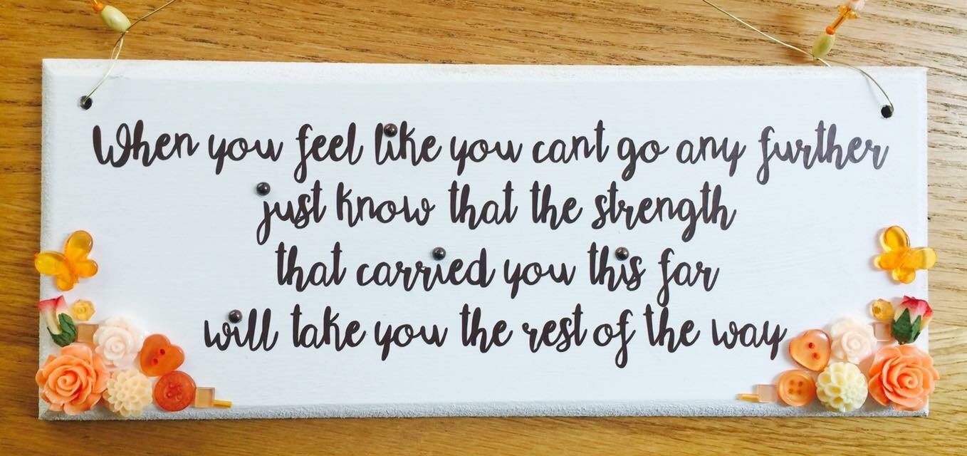 Inspirational Quote Plaque – Hand-painted Floral Wooden Sign - Etsy