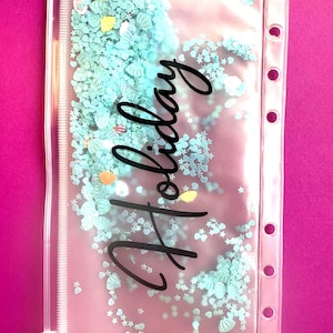 Confetti op maat personaliseren budget ringmap A6 - geldvulling budget ringmap portemonnees