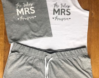 Personalised Future Bride Pyjamas – Custom Mrs Bride Sleepwear