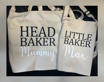 Matching personalised aprons - Mother’s Day - Father’s Day - role play - baker baking - mother - mum - mummy - nanny - nan