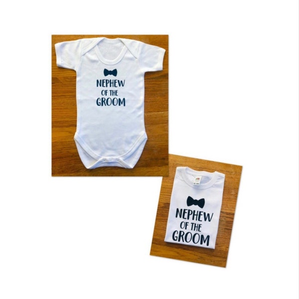 Wedding party - kids outfits  - baby wedding T-shirts - niece- nephew - relative of bride groom tops