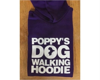 Dog walking hoodie - dog lover gift - dog breed - personalised - dog mum - dog dad