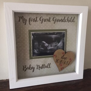 Baby scan frame - pregnancy scan keepsake - baby ultrasound frame - baby shower gift - baby announcement
