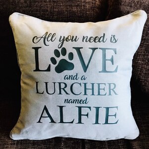 Dog cushion - personalised pet cushion - dog lover gift - dog owner cushion - any breed