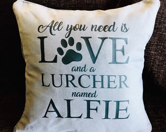 Dog cushion - personalised pet cushion - dog lover gift - dog owner cushion - any breed