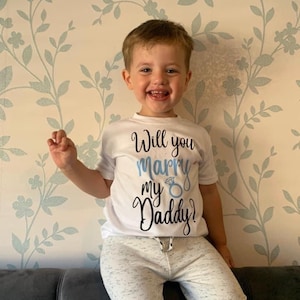 Proposal tshirt - mummy marry daddy tee - engagement kids tshirt