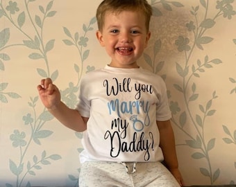 Proposal tshirt - mummy marry daddy tee - engagement kids tshirt