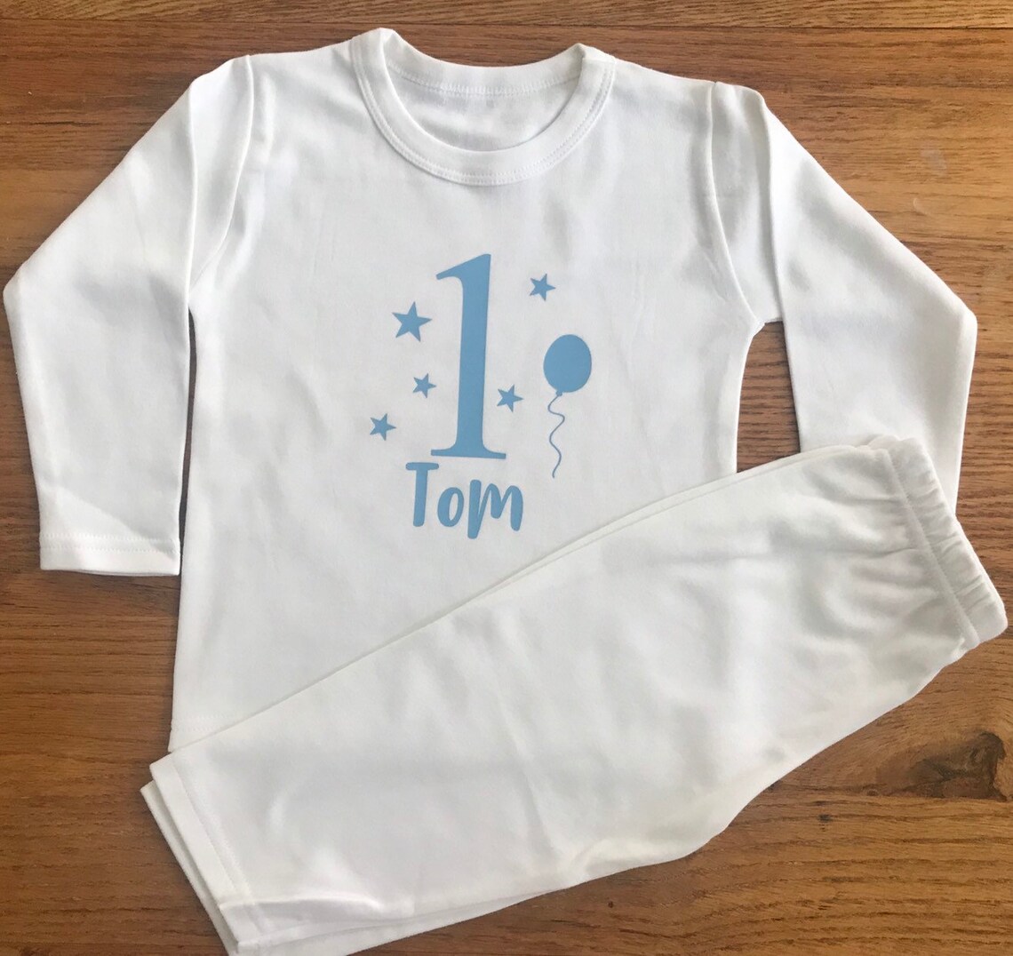 1 personalised pjs 1st birthday pyjamas first birthday pjs Etsy