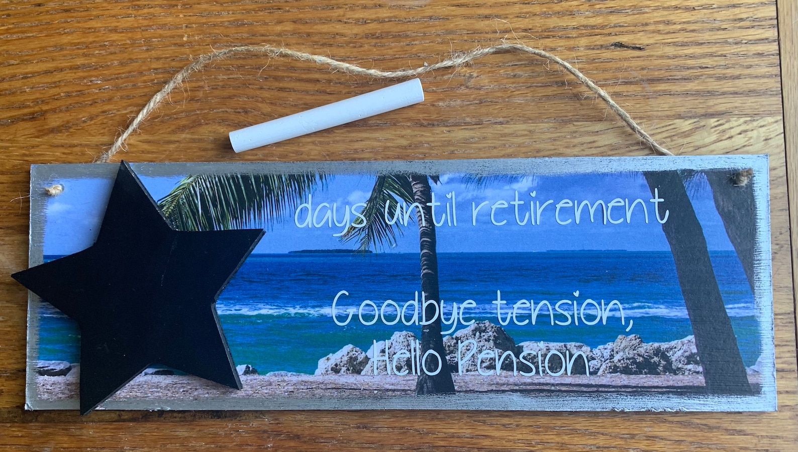 Retirement Countdown Plaque Pension Countdown Retirement Etsy
