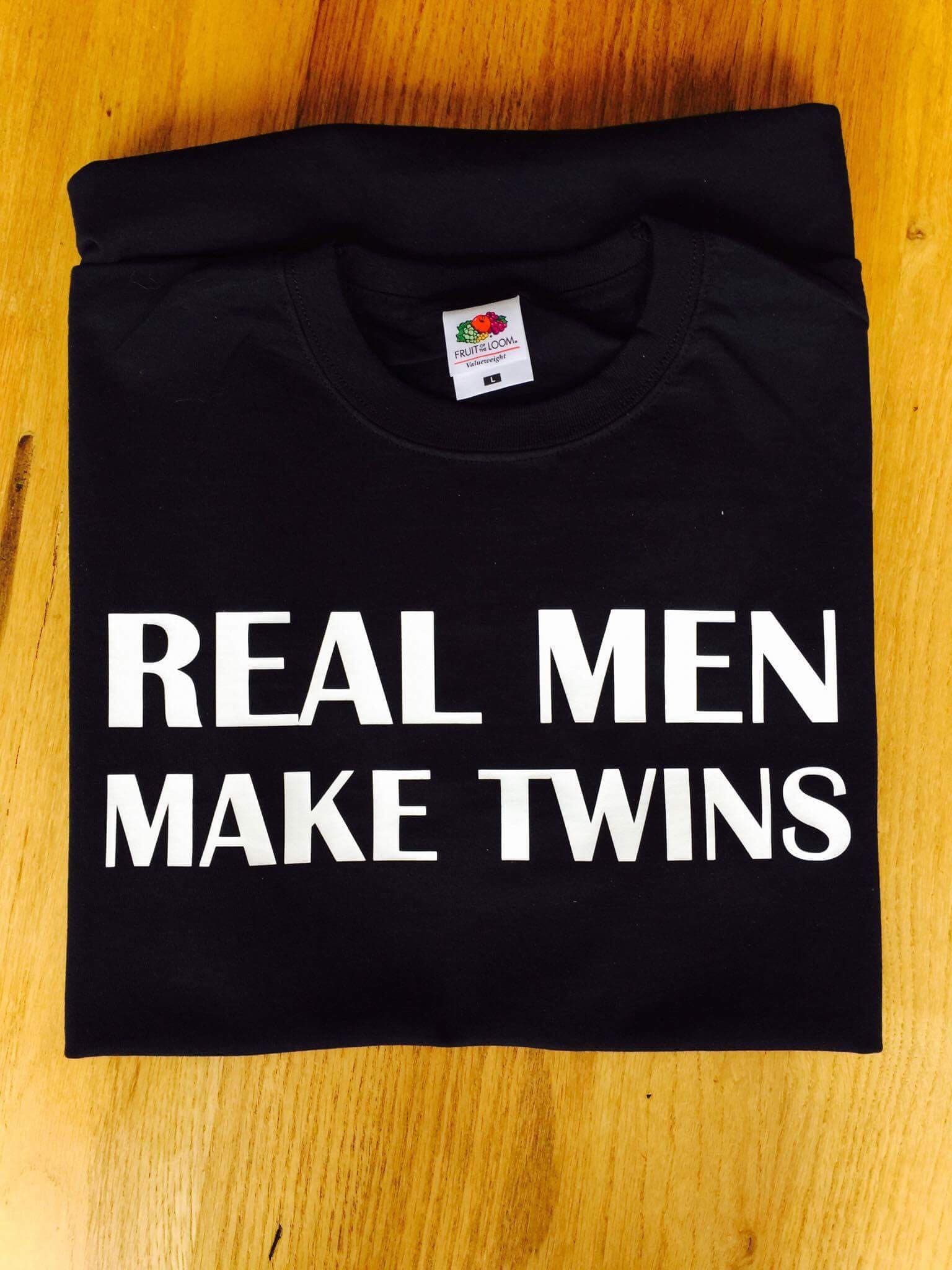 Image of Real Men Make Twins Tshirt - Twin Dad Fathers Day Gift Custom For Birthday