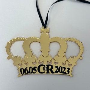 Kings coronation - King Charles III - commemorative keepsake- gold silver rose gold - tree decoration - coronation commemorative crown