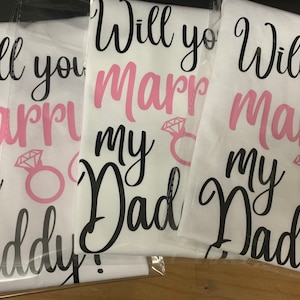 Proposal tshirt - mummy marry daddy tee - engagement kids tshirt