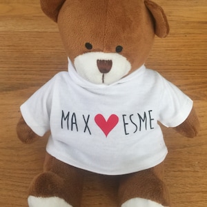 Love anniversary gift - couples - Valentines teddy bear - valentines gift - love soft toy - personalised valentines bear - anniversary gift