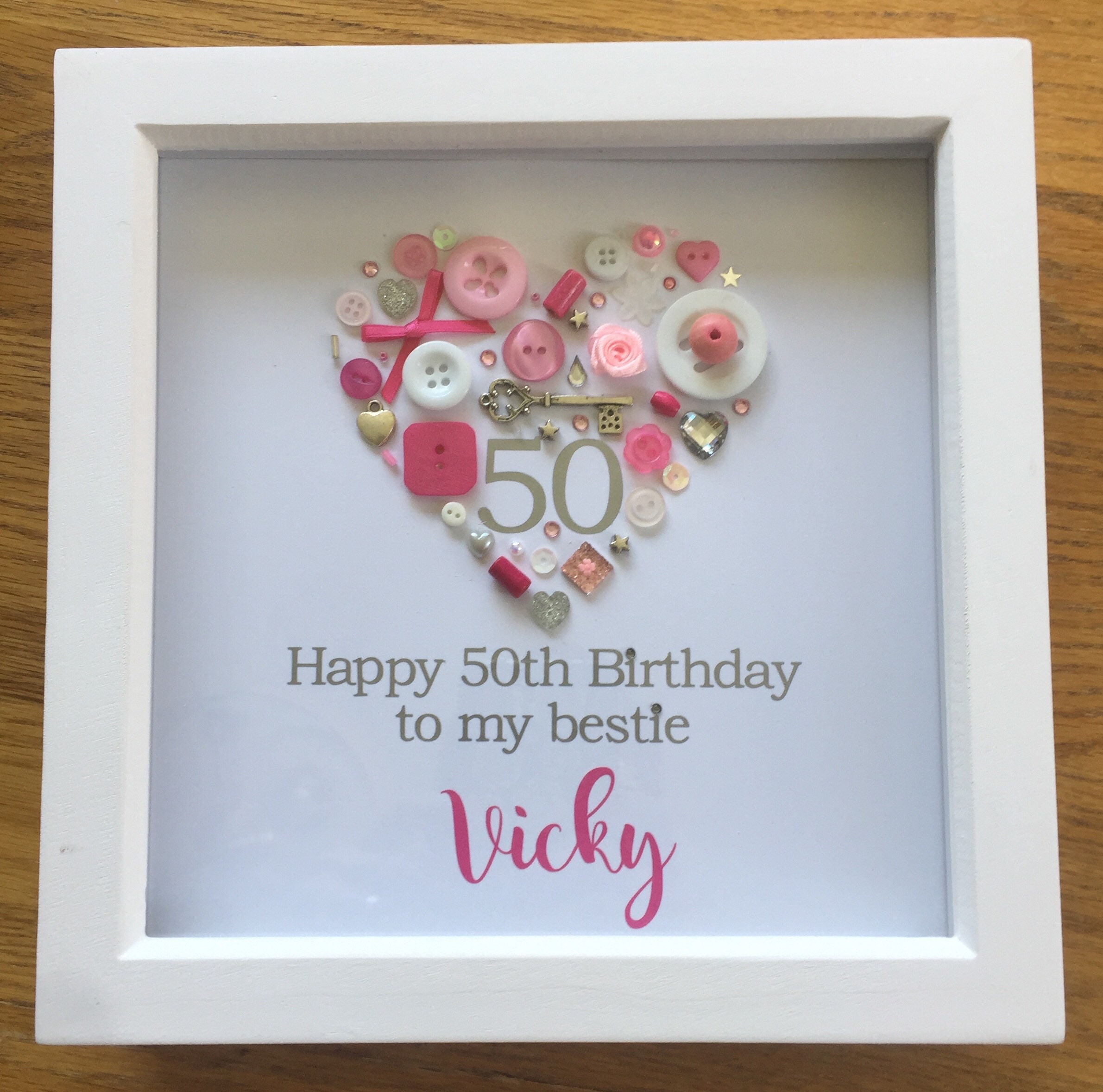 50 Birthday Frame 50th Shadow Box Best Friend 50 Frame Etsy Australia
