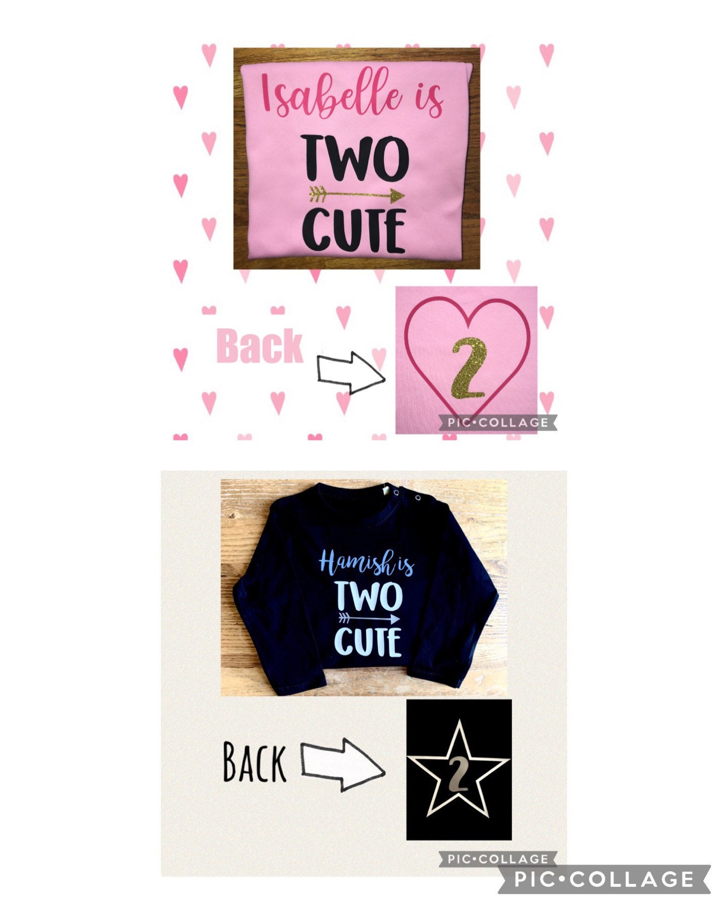 Lalo & Luna Two Cute Second Bithday Outfit T-Shit Fo 2