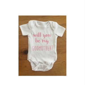 Godmother godfather proposal T-shirt vest - godmother gift - godfather gift - christening - will you be me godmother godfather godparent