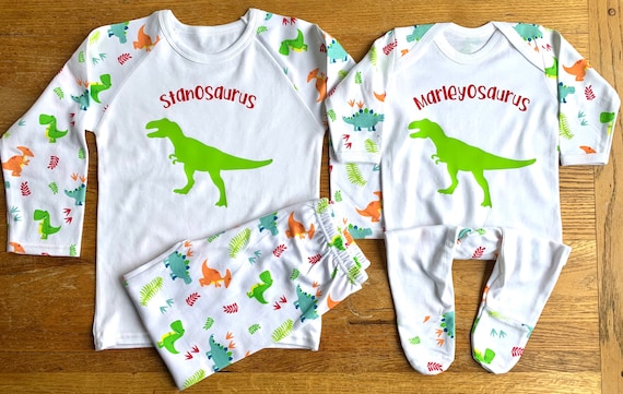 Personalised Name Dinosaur Pjs Kids Pyjamas Novelty Pjs Kids Discovered in Age 