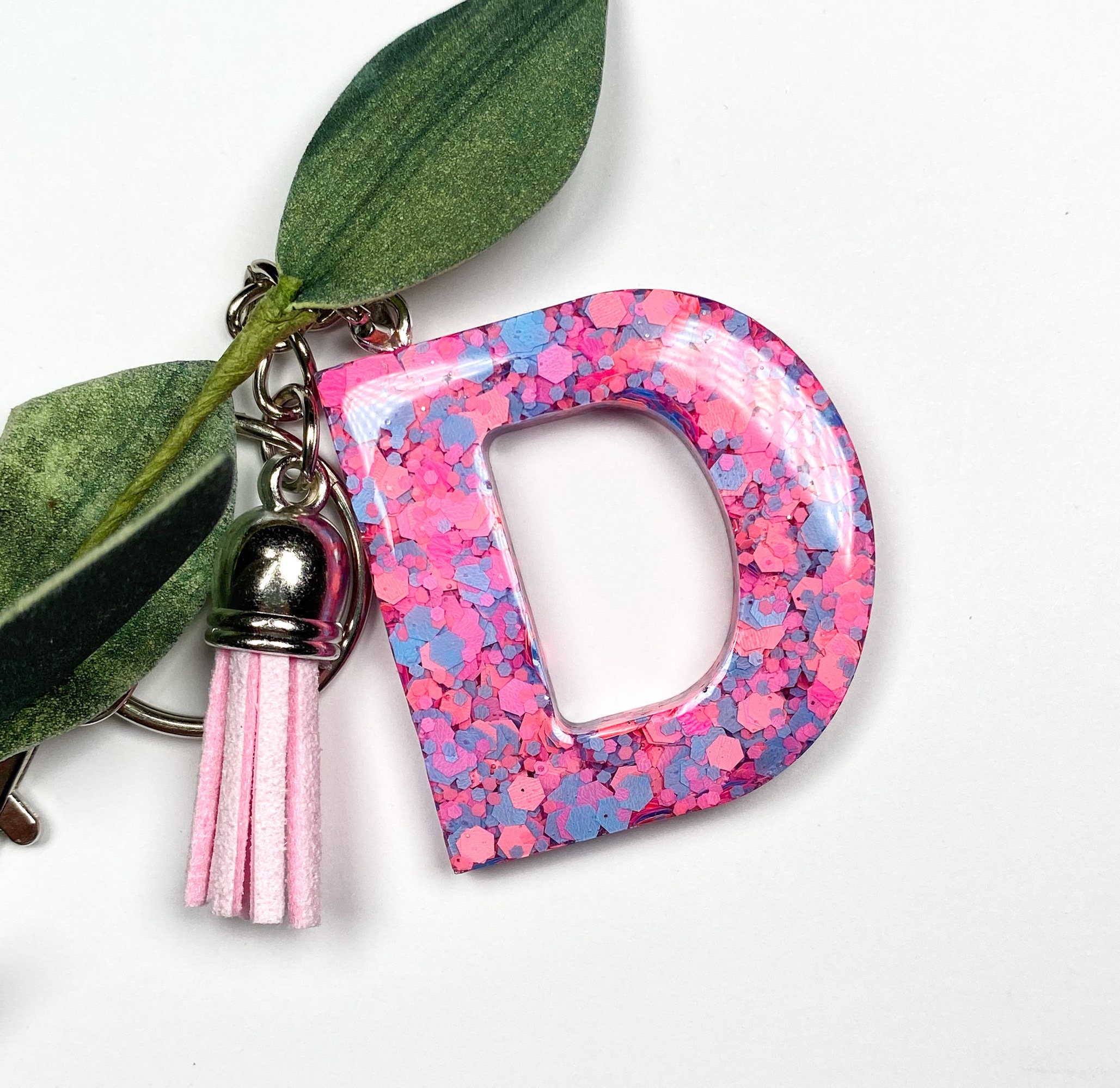 The Letter D In Glitter Pink