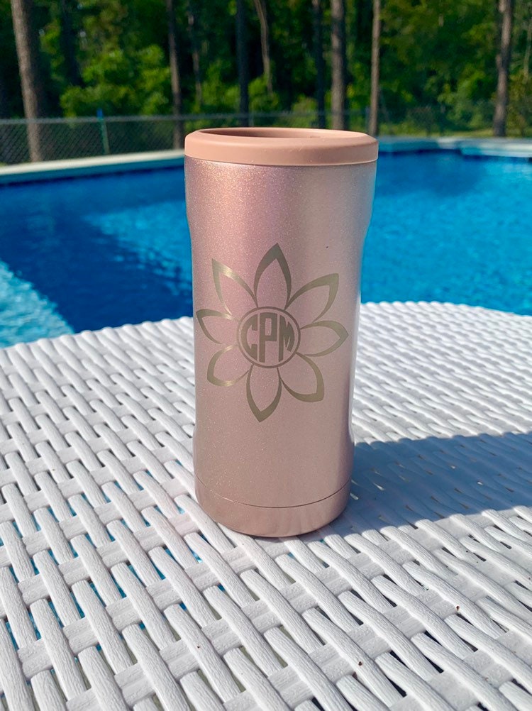 Brumate Slim - FREE Name/Monogram Engraving - Glitter Rose Gold