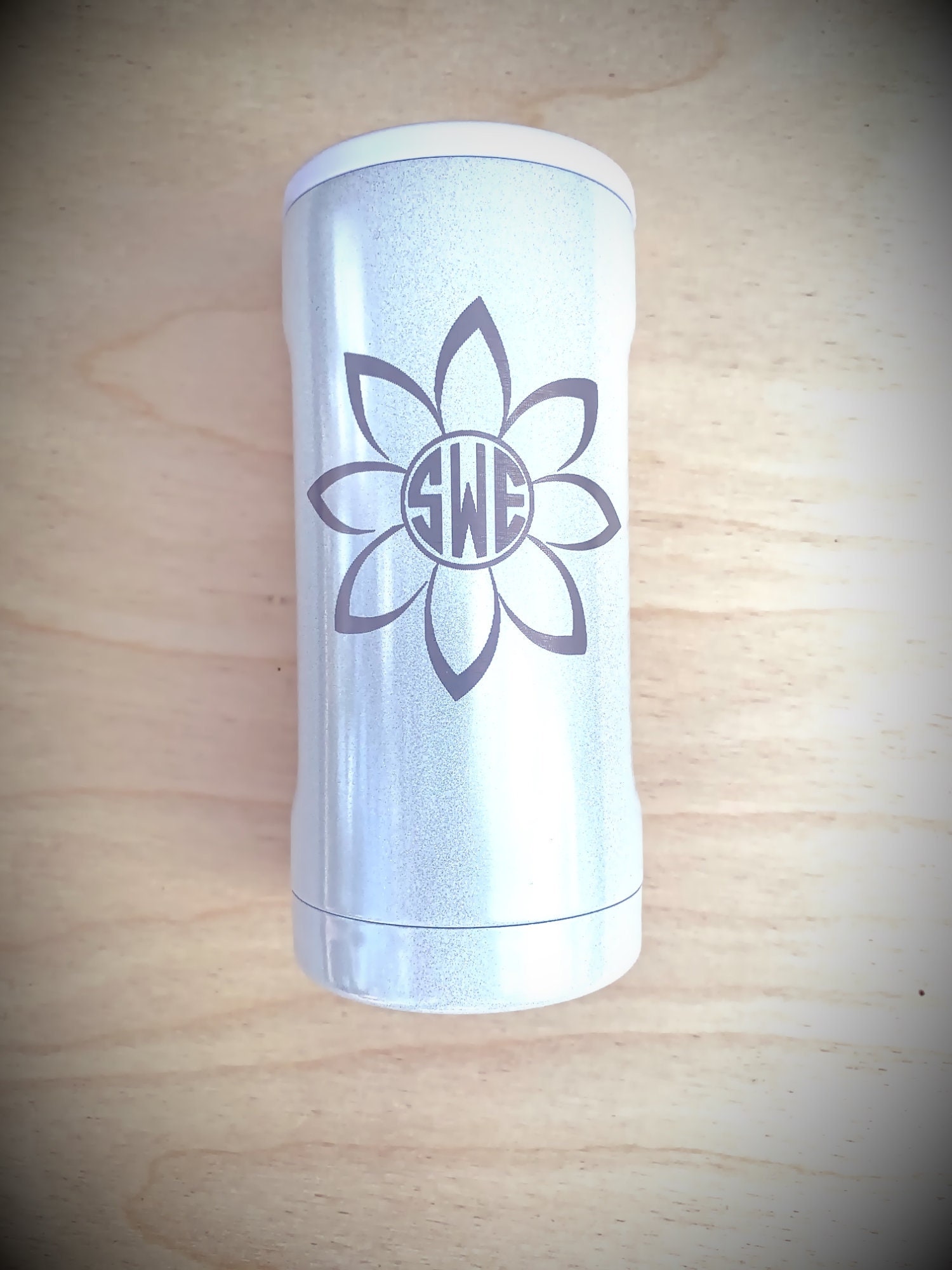 Personalized ENGRAVED Brumate SLIM - Glitter White Fast Shipping - wi…