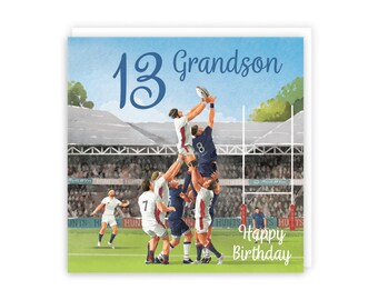 Hunts England Geburtstagskarte Zum 13. Für Enkelin - 'To The Best Granddaughter', 14,8x14,8 Cm Mit Umschlag