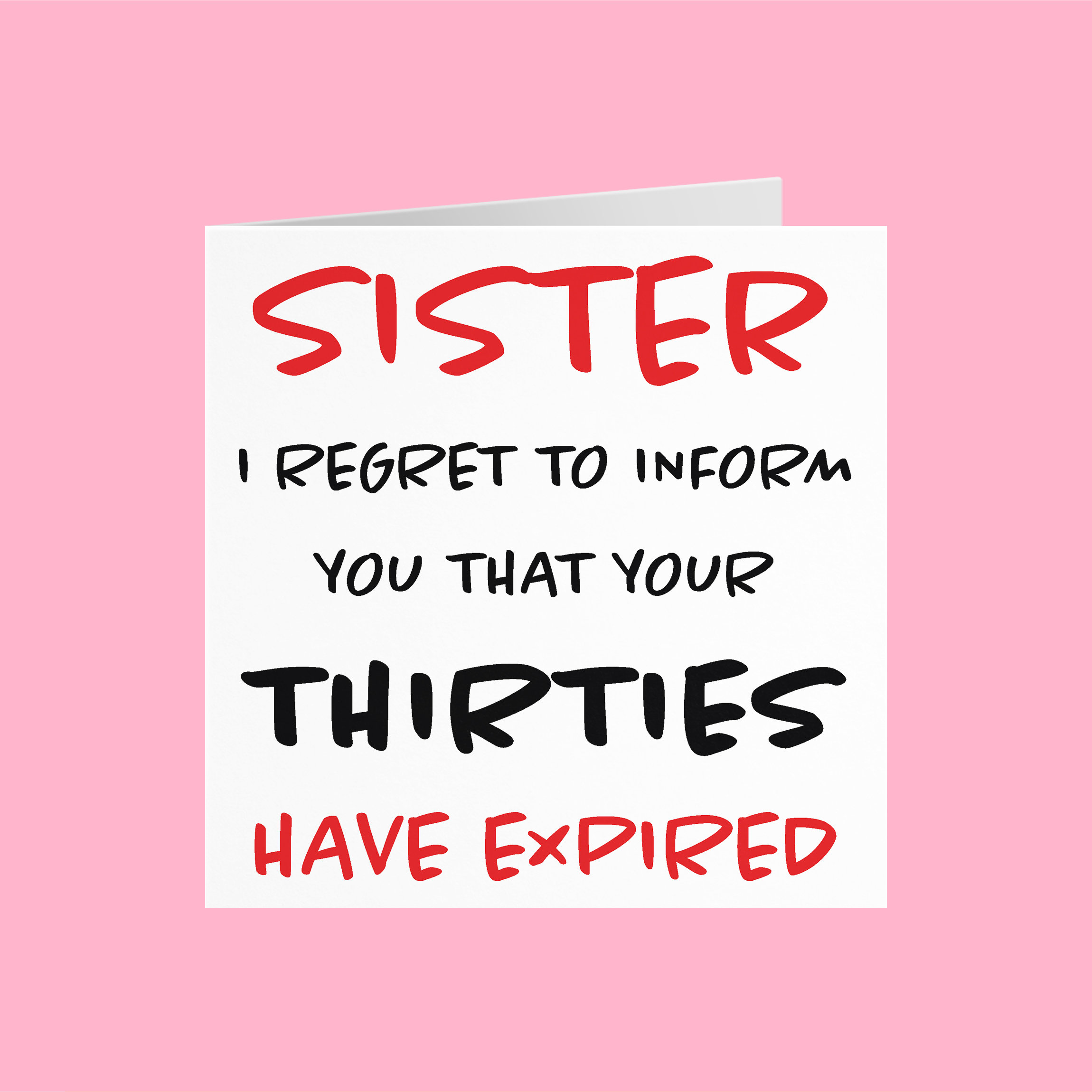 Sister 40th Humorous Birthday Card Sister I Regret To | Etsy