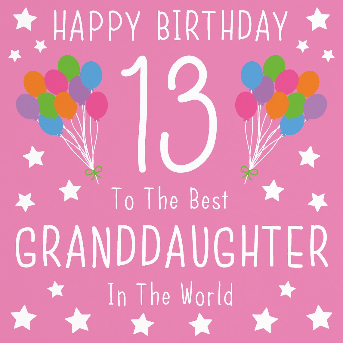 Granddaughter 13th Birthday Card Happy Birthday 13 to - Etsy UK