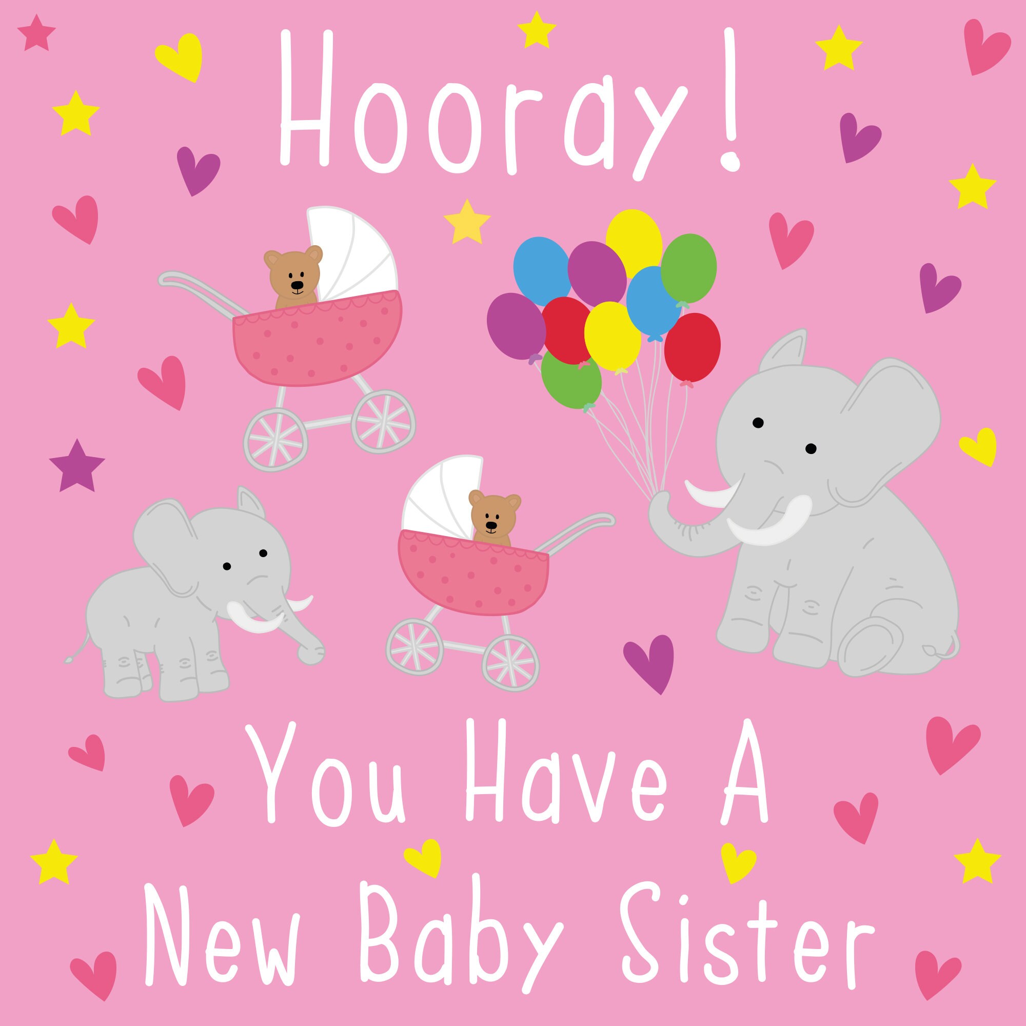 New Baby Sister 'hooray' 'you Have A New Baby Etsy UK