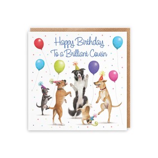Biglietto Auguri 30° Compleanno Per Cugino: "Happy Birthday Cousin" Con Palloncini Stile Balloon Collection - Hunts England