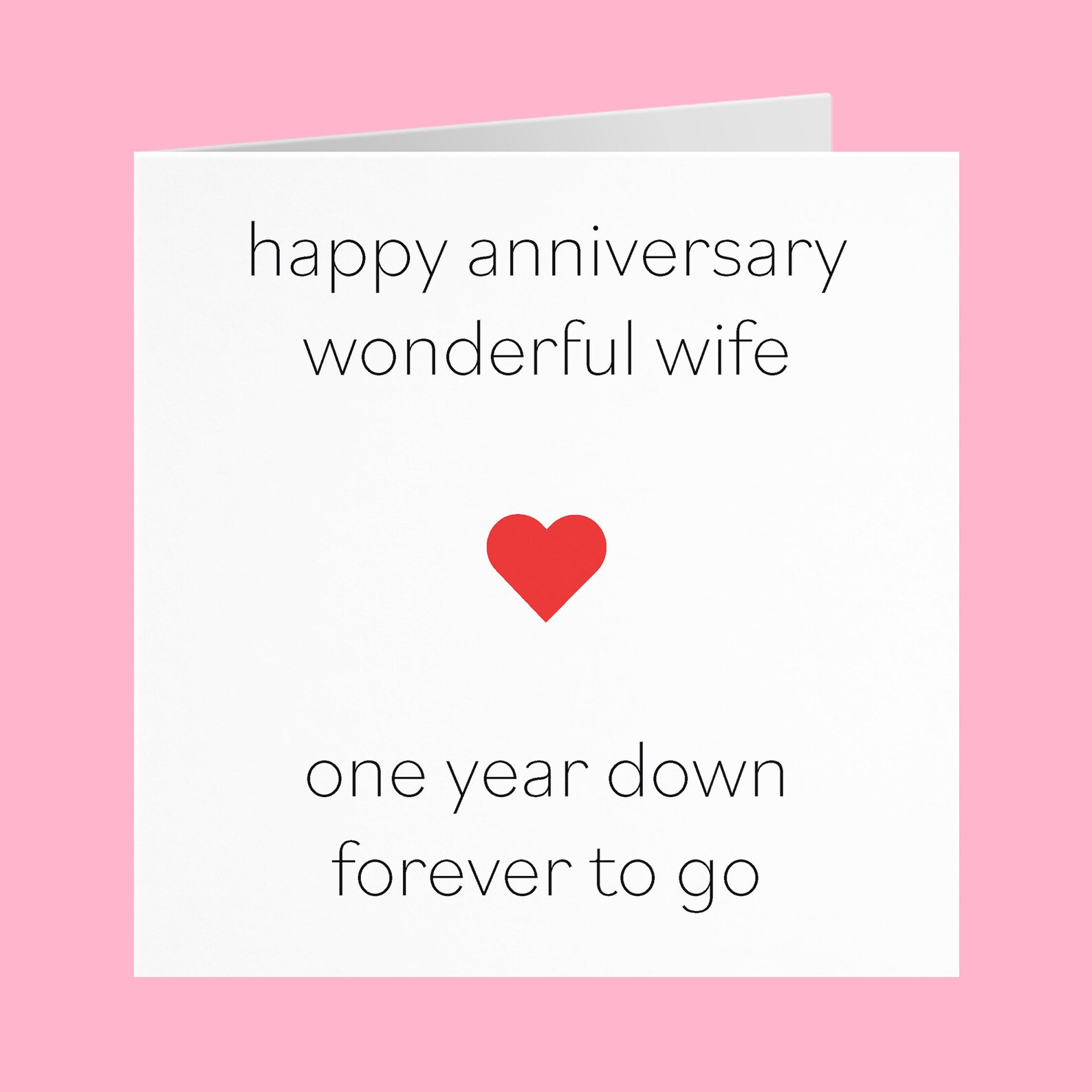 Wife 1st Wedding Anniversary Card Happy Anniversary | Etsy