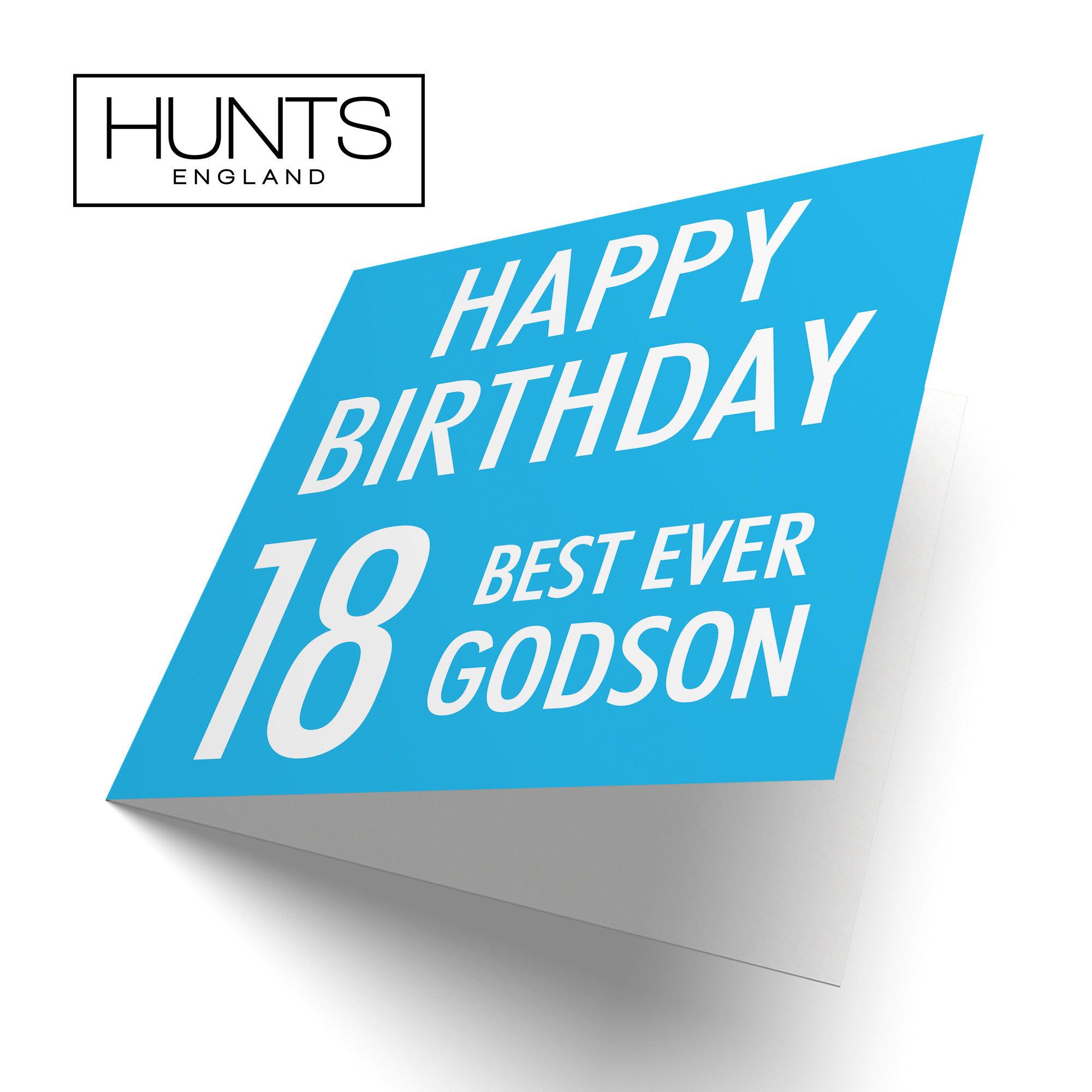 Personalised 18th Birthday Card For Son, Nephew, Grandson | Blue Hammered Texture, Includes Envelope
