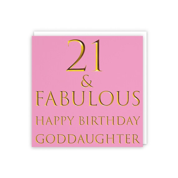 Goddaughter 21st Birthday Card 21 Fabulous Happy Etsy Israel