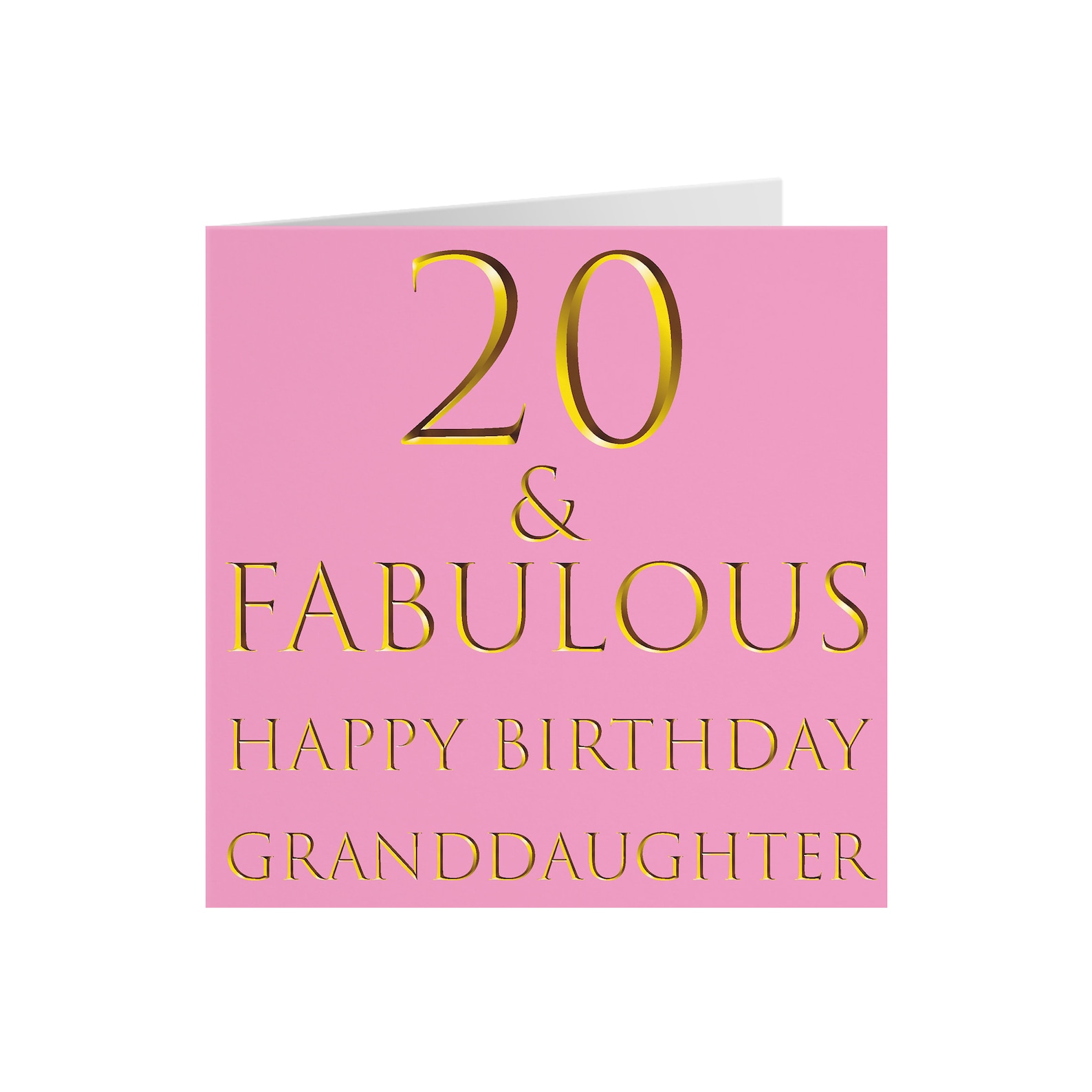 granddaughter 20th birthday card