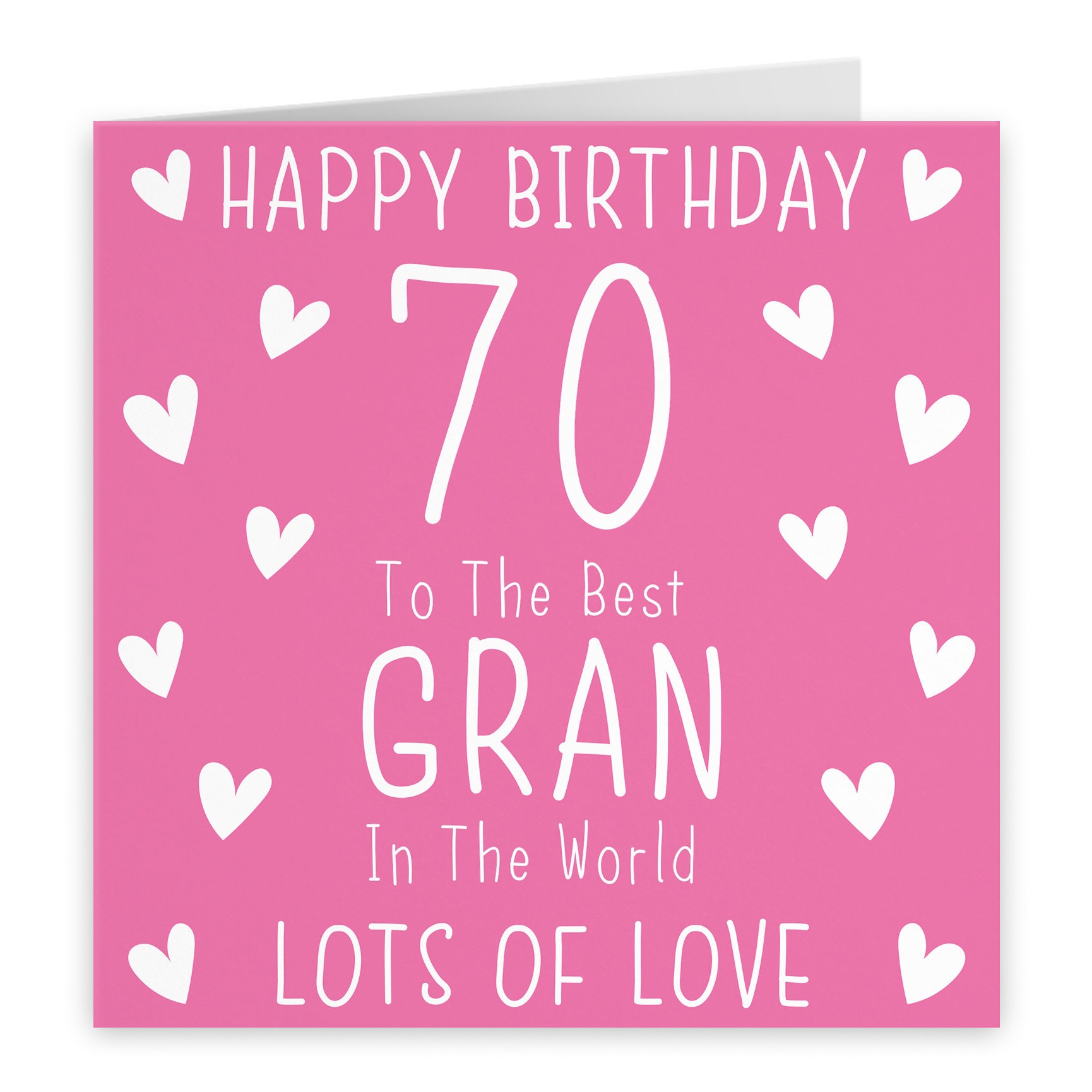 Gran 70th Birthday Card - Happy Birthday - 70 - to the Best Gran in the ...