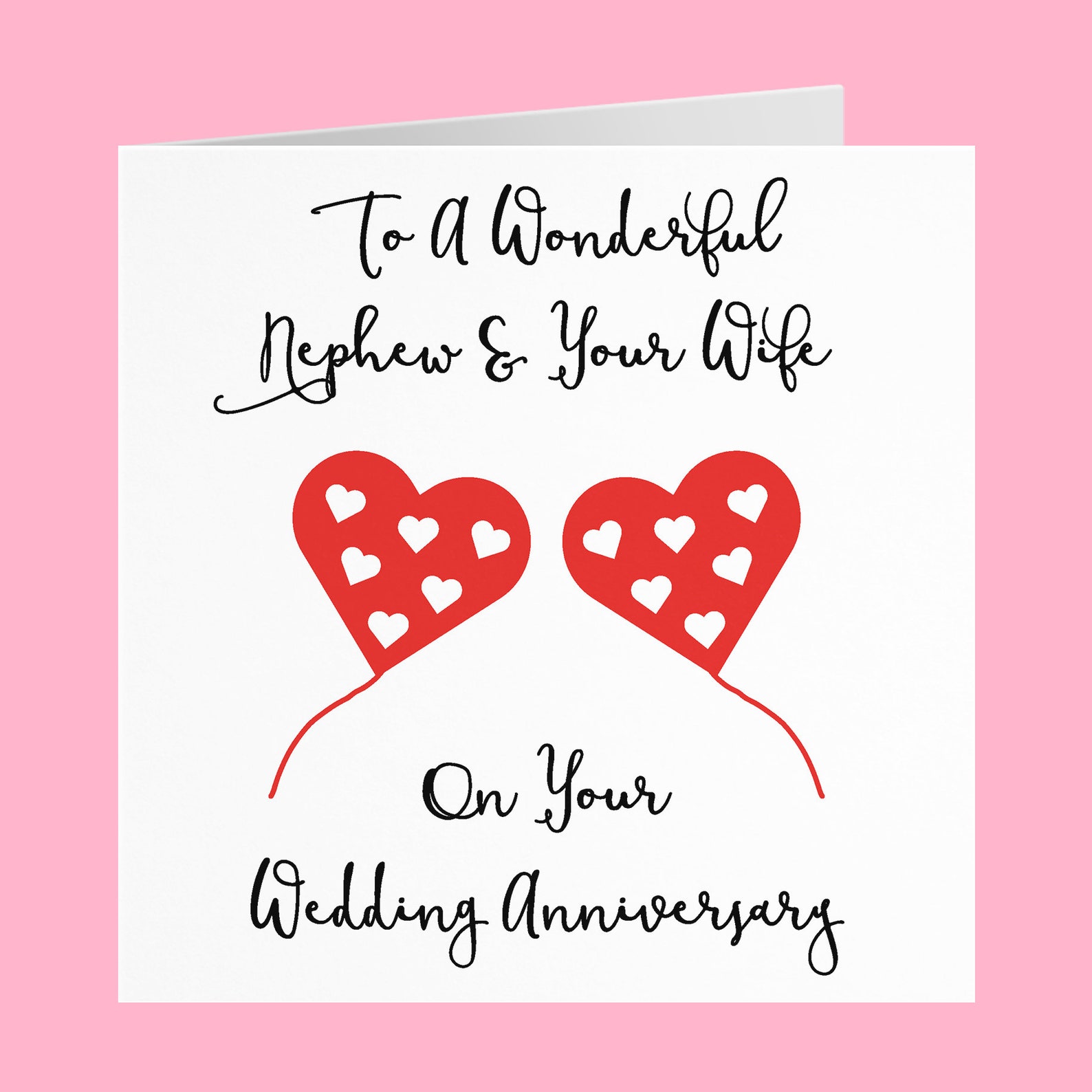 Nephew And Your Wife Anniversary Card To A Wonderful Nephew Etsy