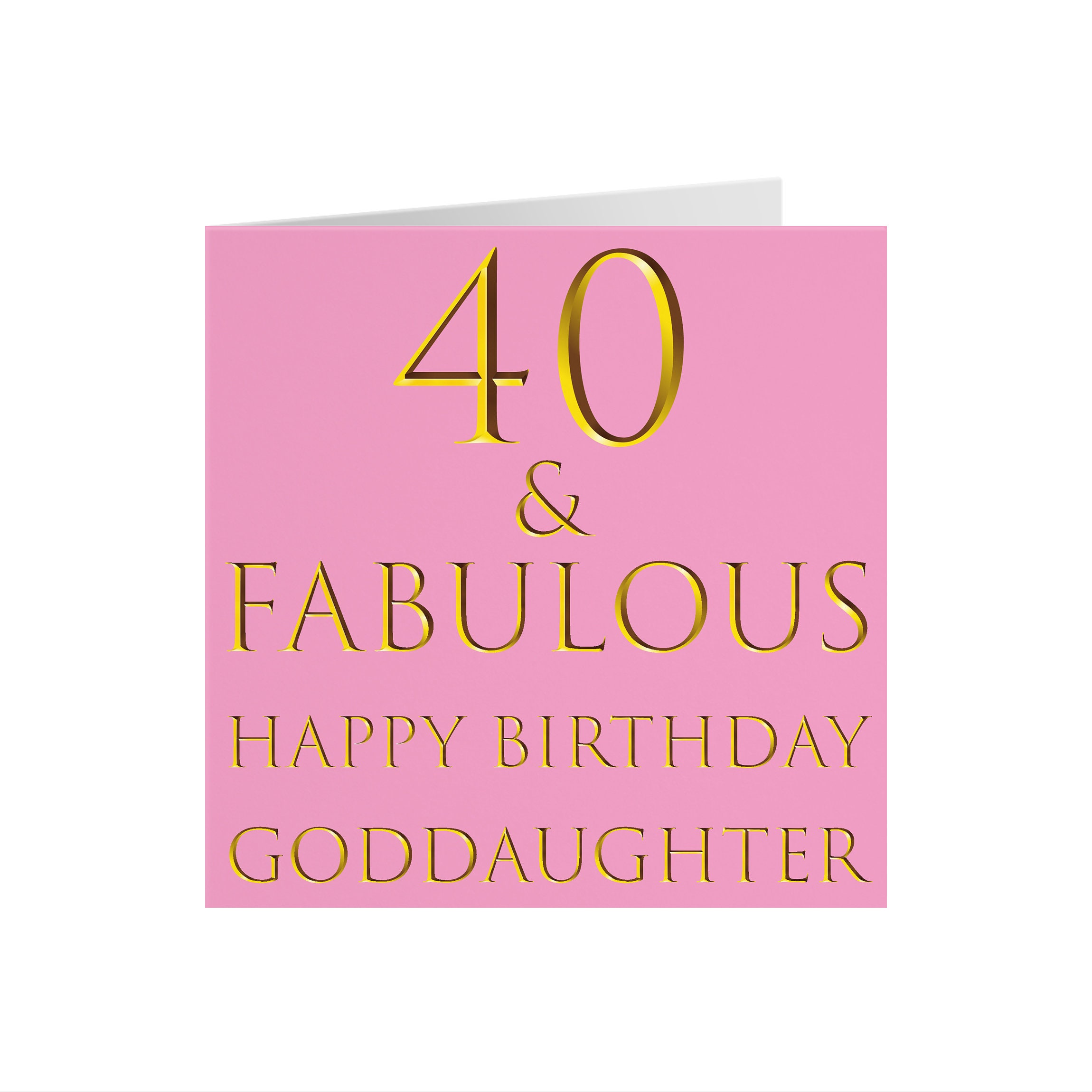 Goddaughter 40th Birthday Card 40 Fabulous Etsy