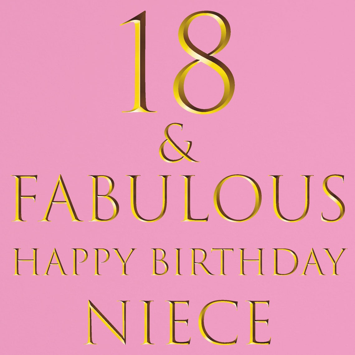 Niece 18th Birthday Card 18 & Fabulous Happy Birthday Etsy UK